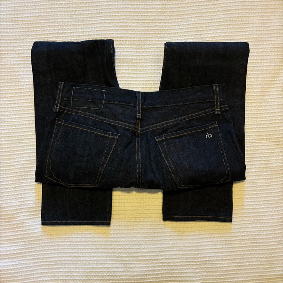 [31] rag & bone Slim 2 Fit Straight Leg Jeans Dark Wash - Picture 7 of 10